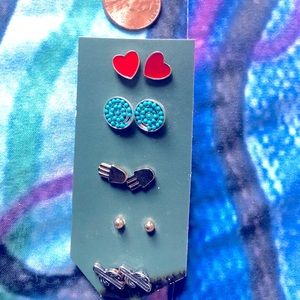 Boho jewelry earrings studs set bundle dainty